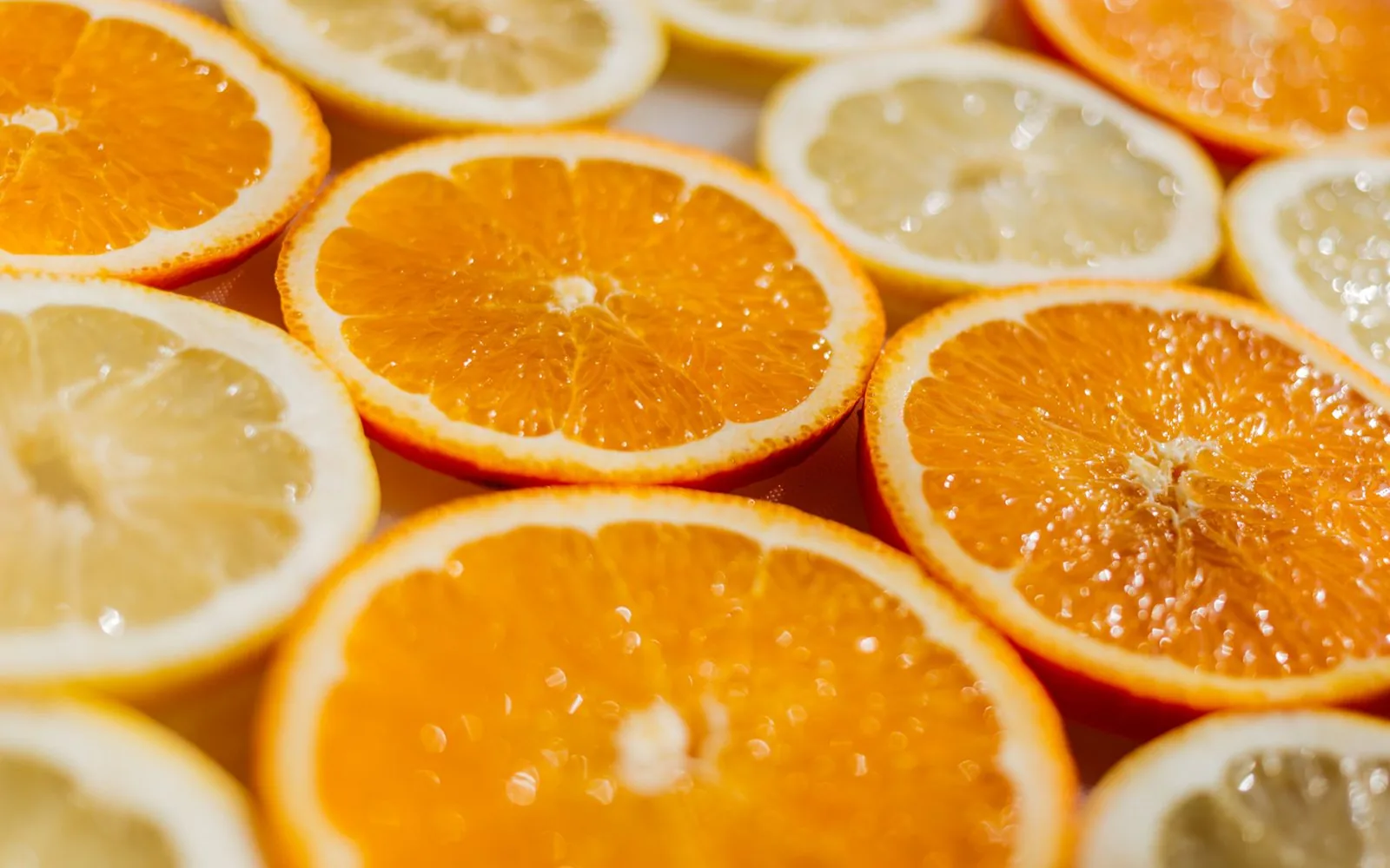 Rodajas de naranja y limón